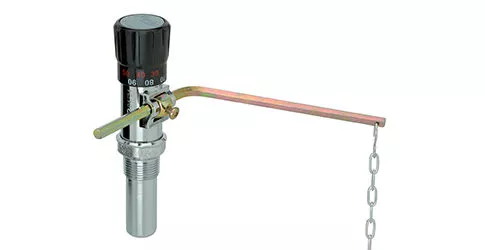 Photo of a thermostatic draft regulator