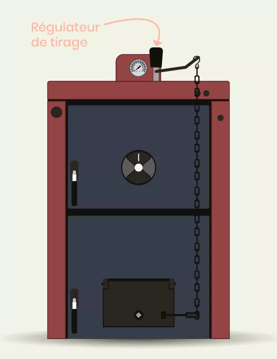 Illustration of a draft regulator